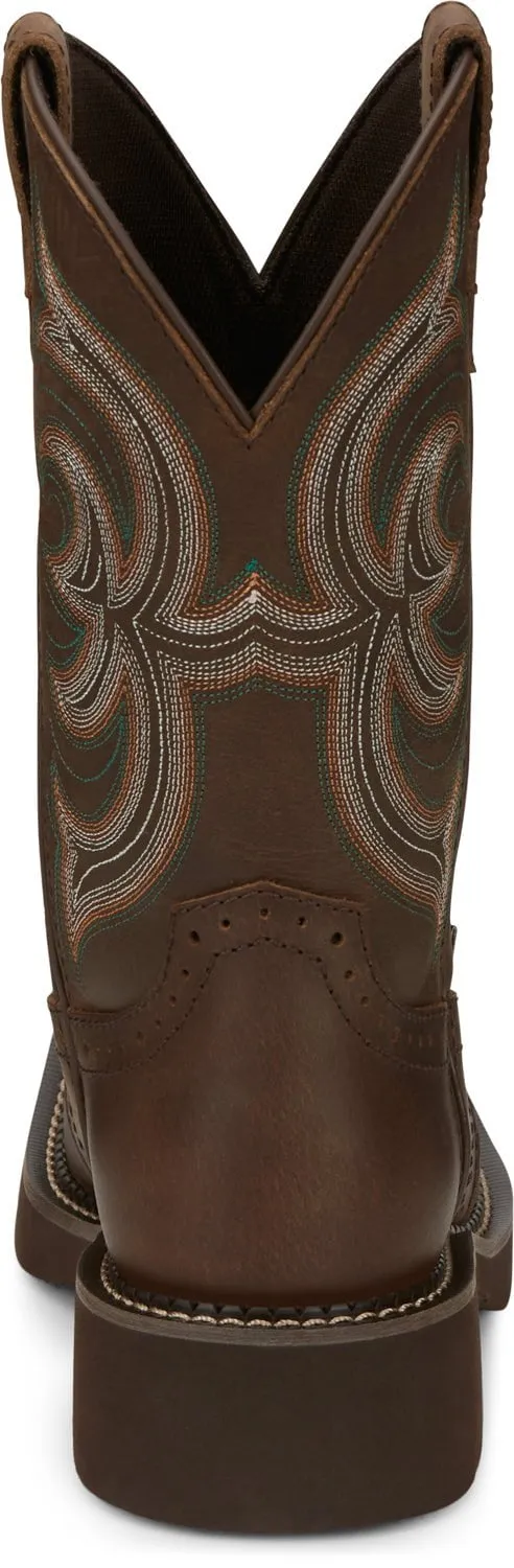 Justin 11in Gypsy Womens Brown Inji Water Buffalo Cowboy Boots 6.5B