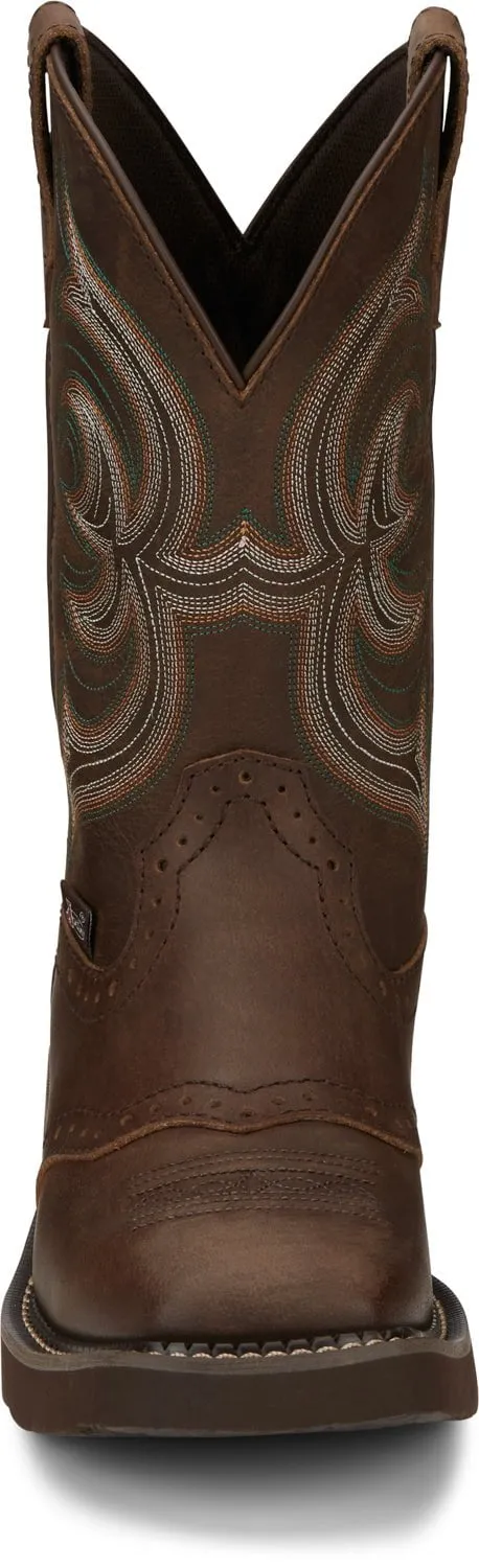 Justin 11in Gypsy Womens Brown Inji Water Buffalo Cowboy Boots 6.5B