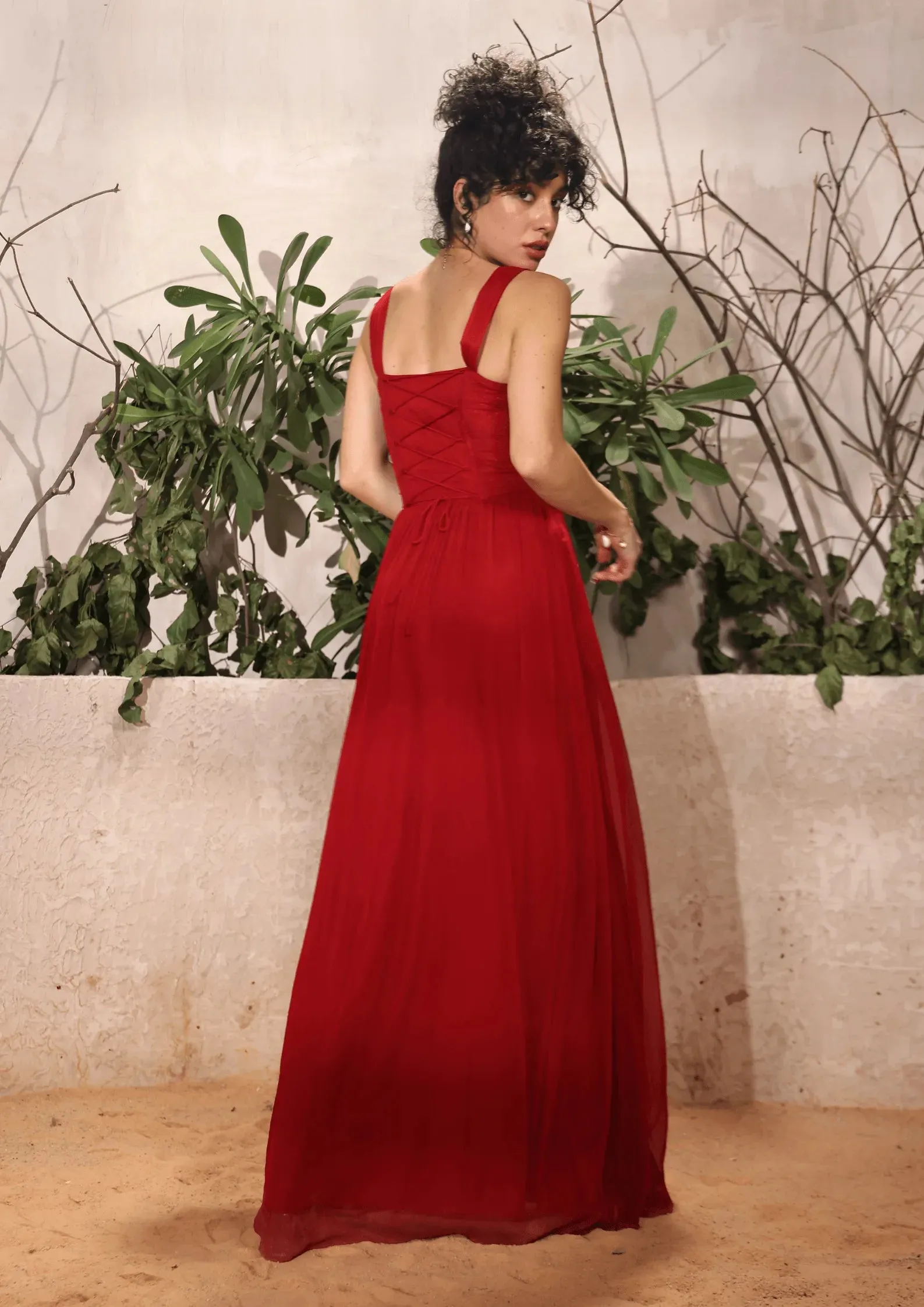 Lady in red