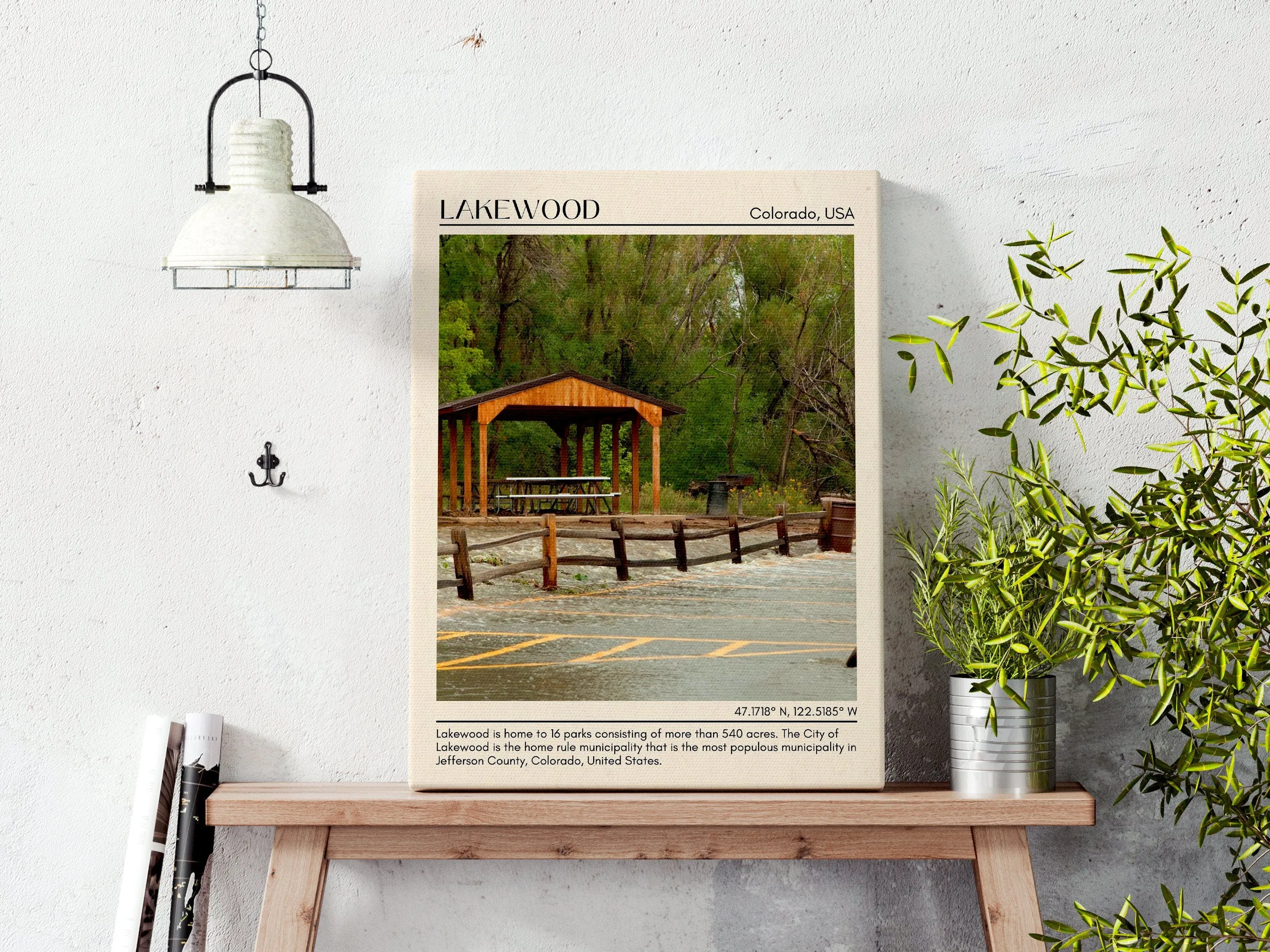 Lakewood Minimal Wall Art, Colorado, USA