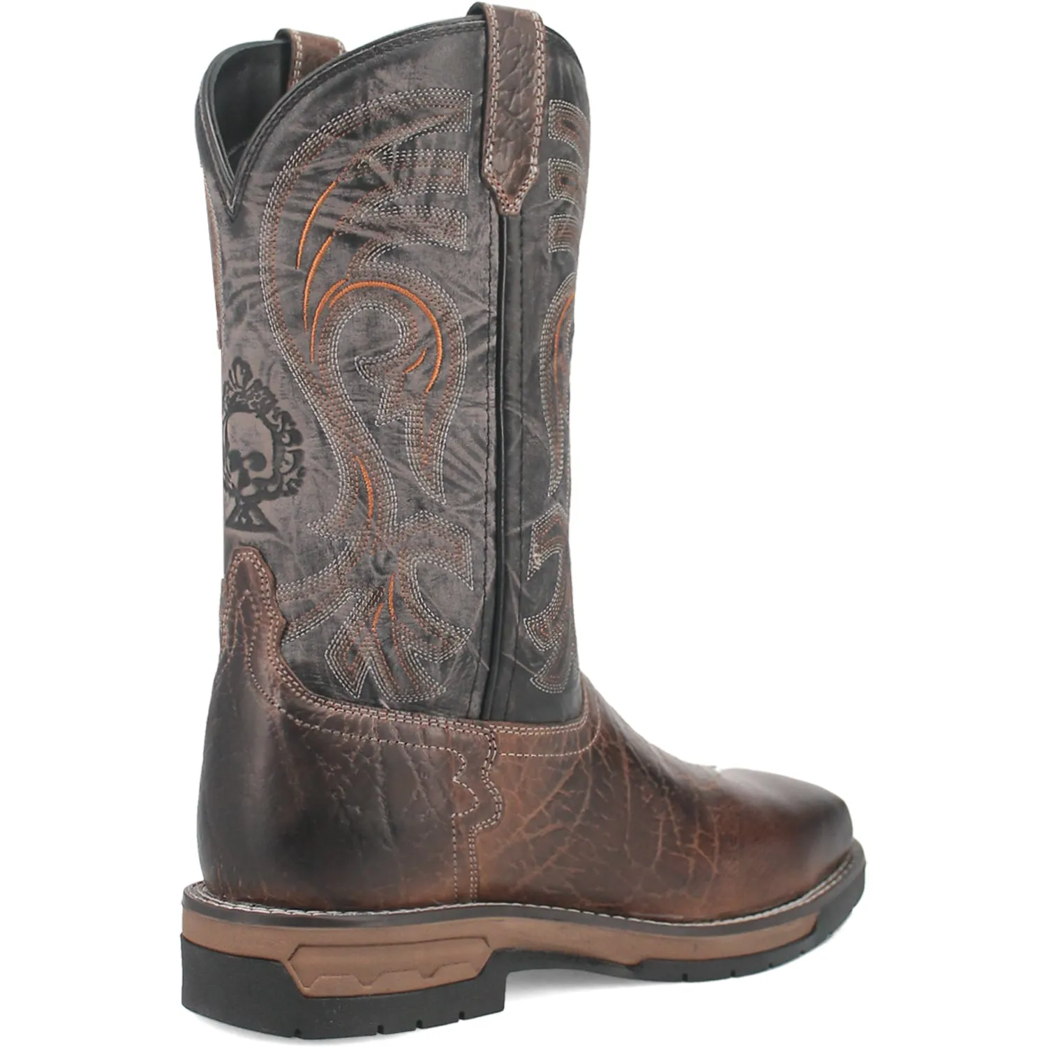 Laredo Mens Hawke Soft Toe Brown/Black Leather Work Boots 10.5 EW