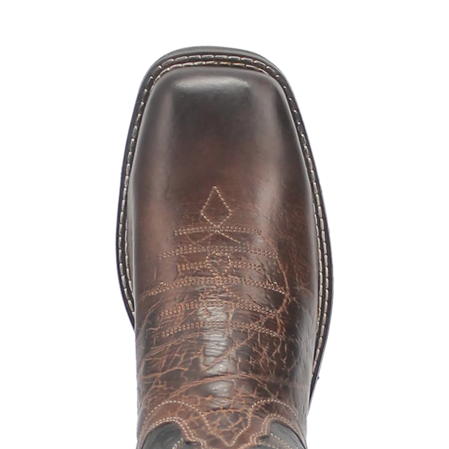 Laredo Mens Hawke Soft Toe Brown/Black Leather Work Boots 10.5 EW