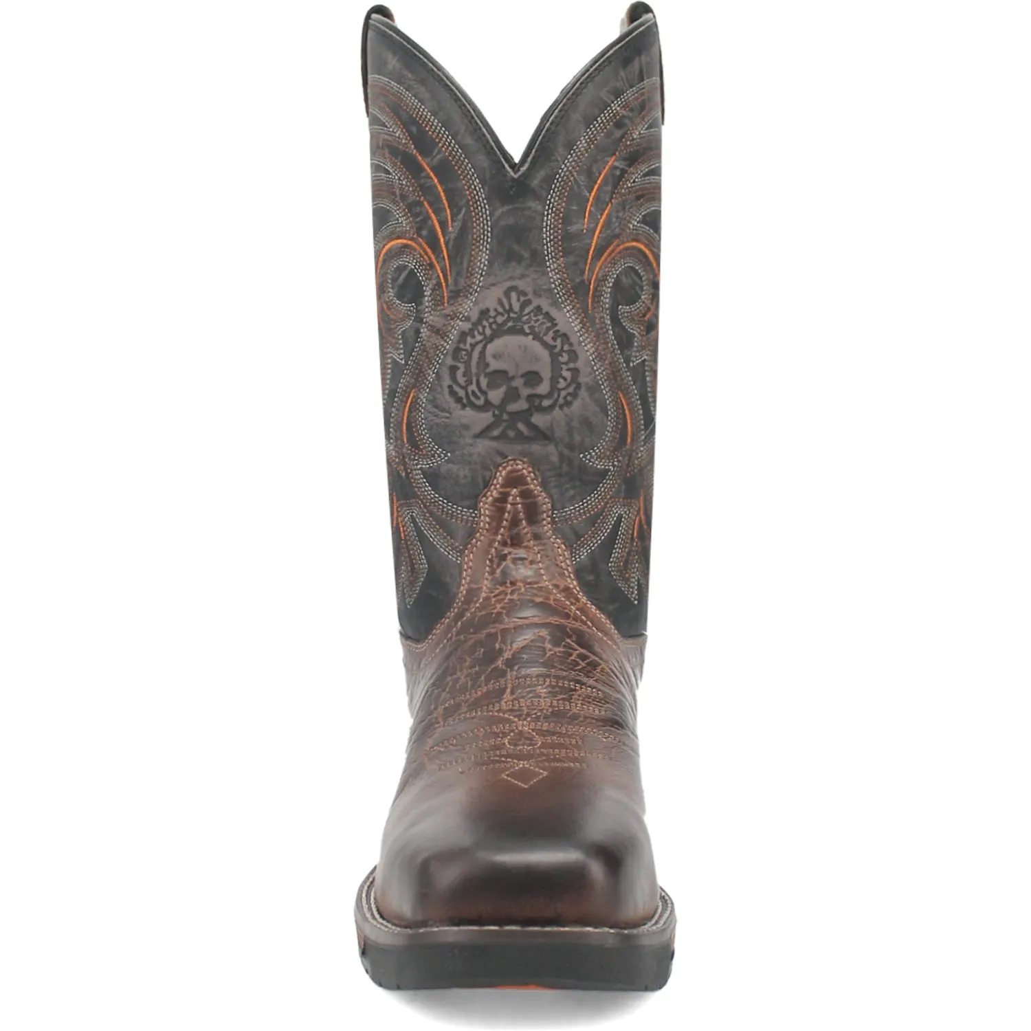 Laredo Mens Hawke Soft Toe Brown/Black Leather Work Boots 10.5 EW