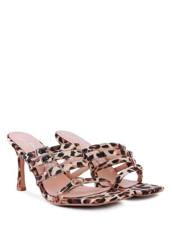 Leopard Nyle Platform Heeled Sandals