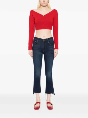 Lil' Insider Crop High-Waisted Boot Cut Jeans In Off Limits
