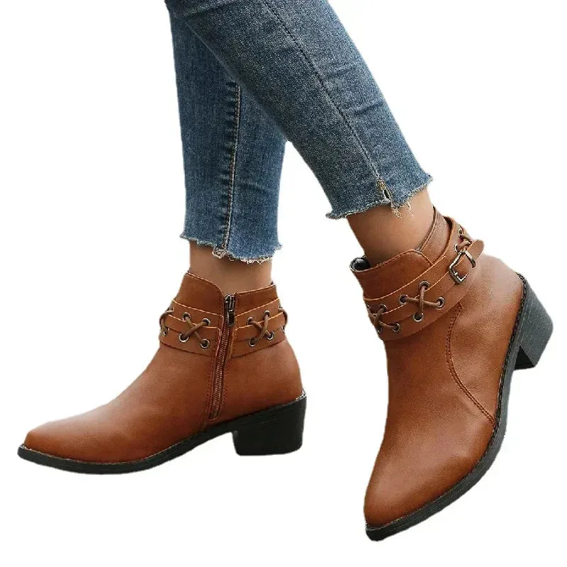 Lili - Ankle Boots Heeled Rivet