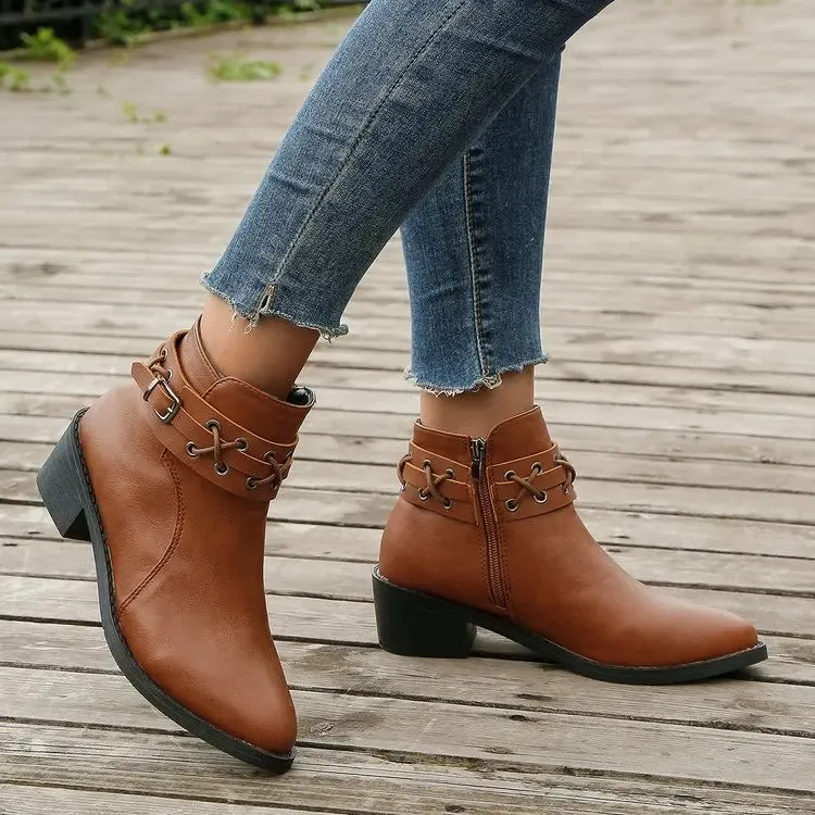 Lili - Ankle Boots Heeled Rivet
