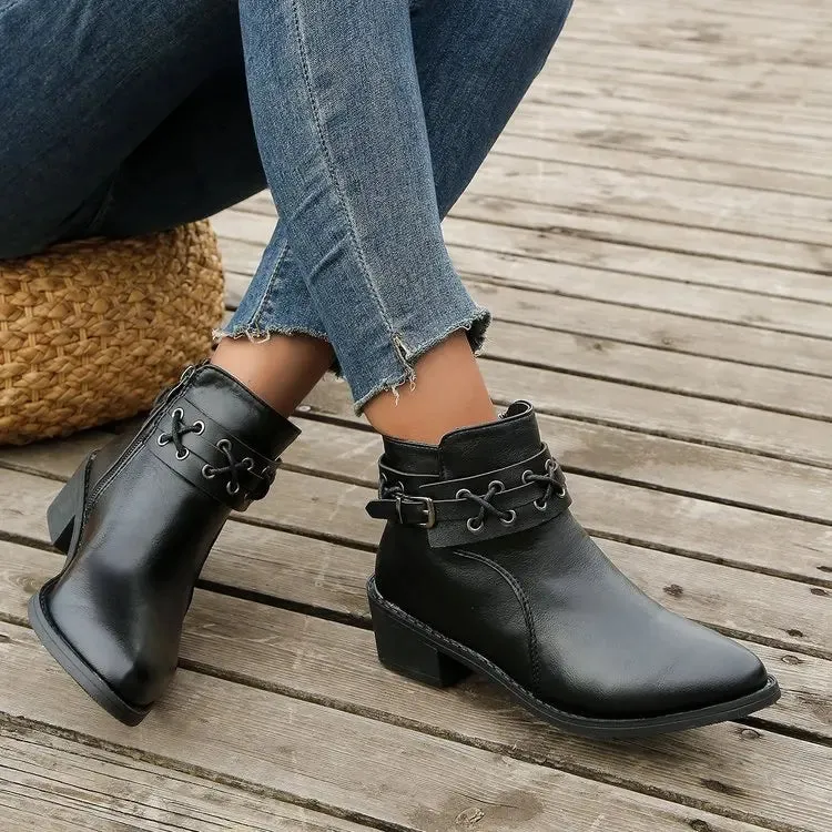 Lili - Ankle Boots Heeled Rivet