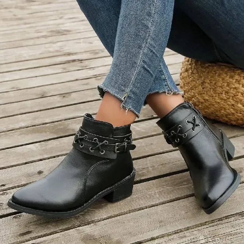 Lili - Ankle Boots Heeled Rivet