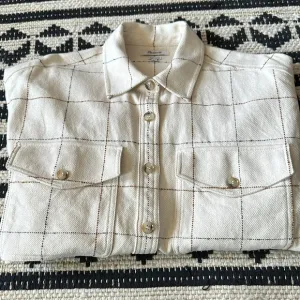 Madewell Bouclé Oversized Shirt-Jacket in Windowpane