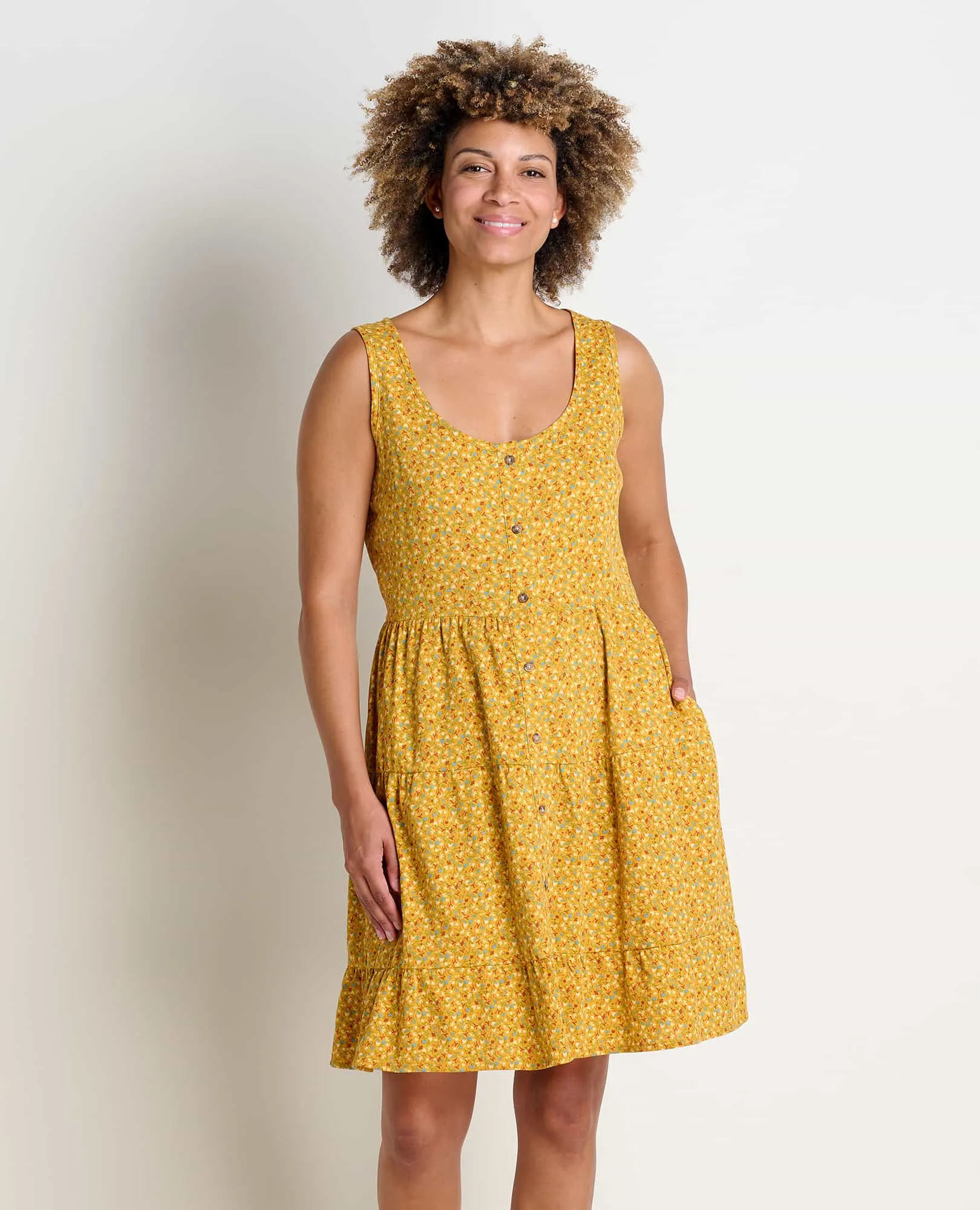 Manzana Tiered Sleeveless Dress