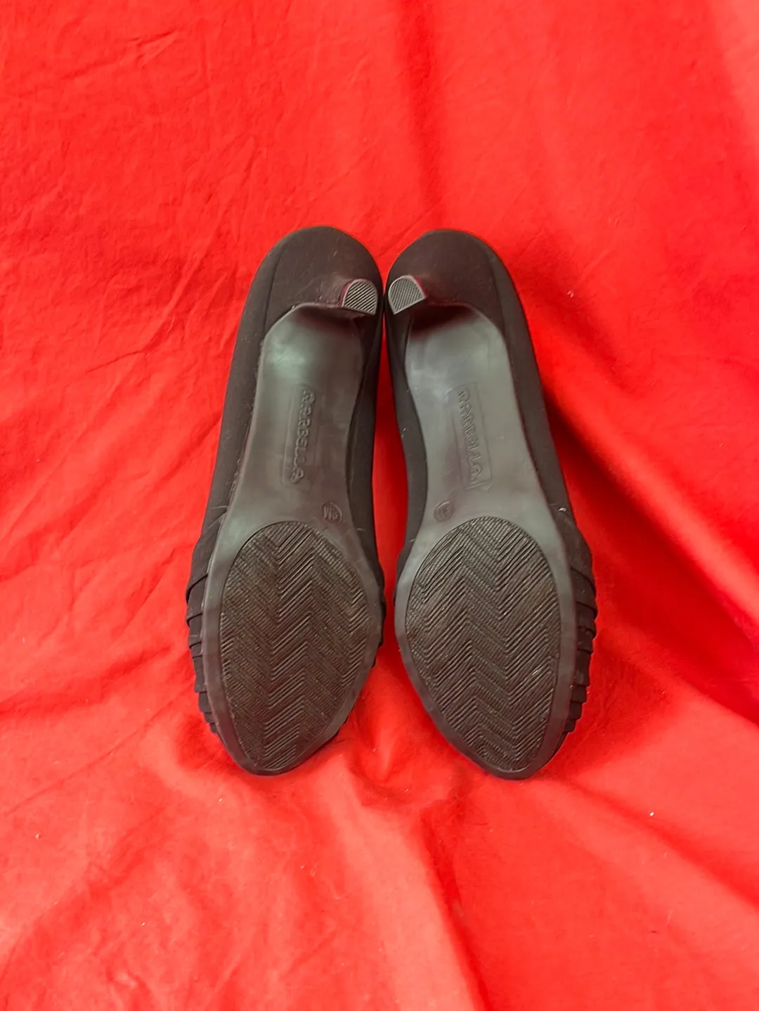 MARBELLA Black Faux Suede Dressy Heel -- Size 9