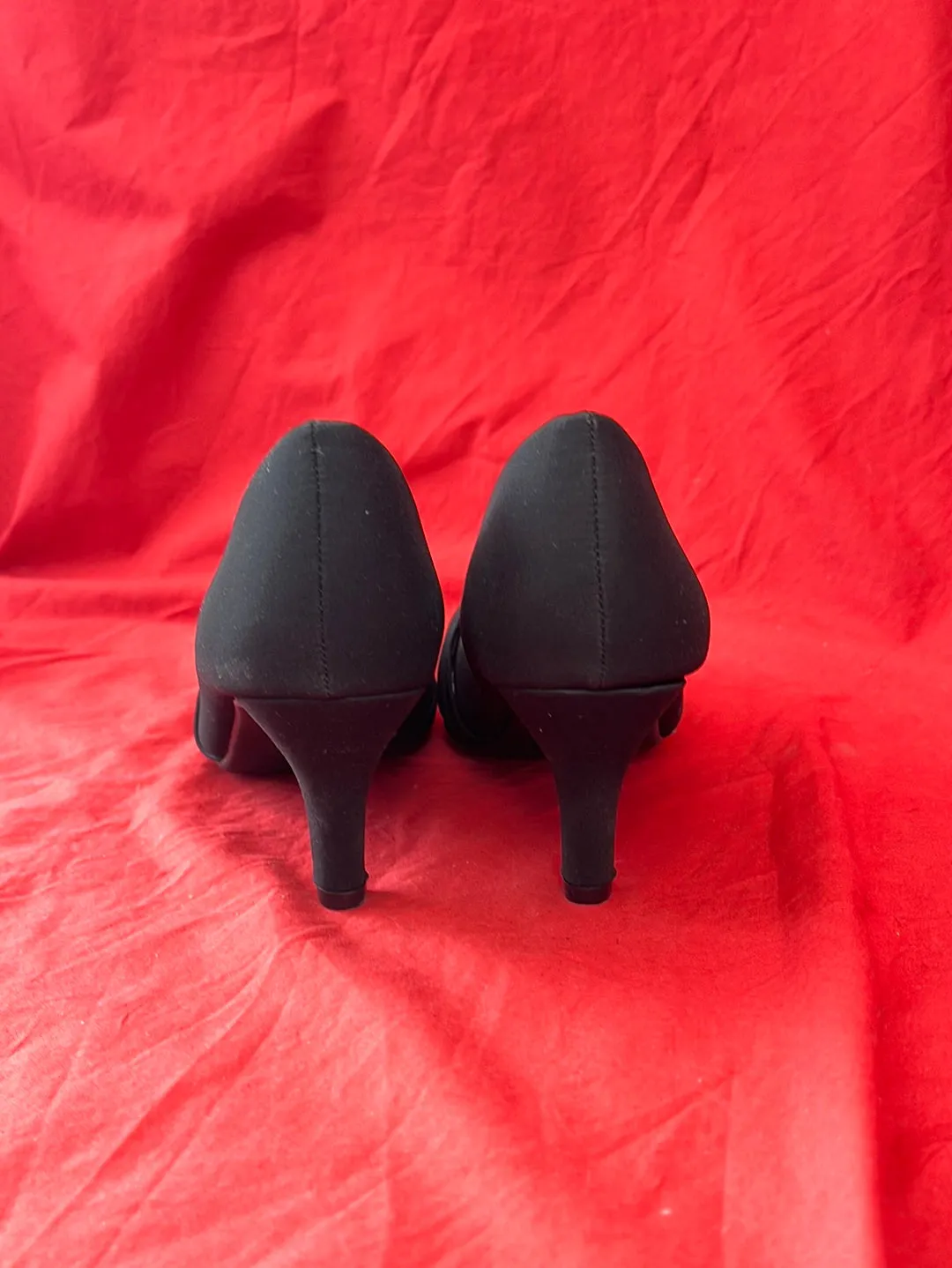 MARBELLA Black Faux Suede Dressy Heel -- Size 9