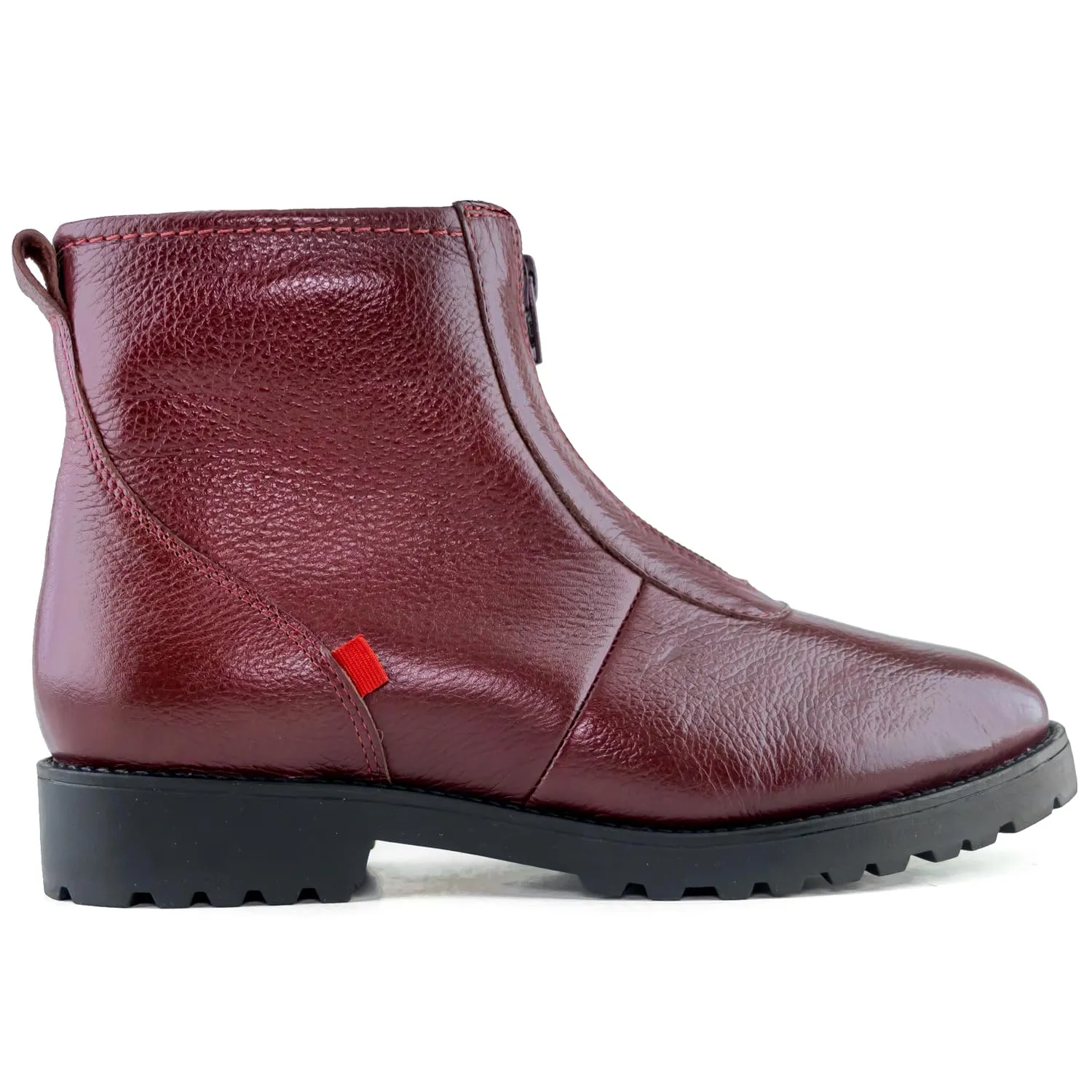 Marc Joseph New York Womens Casual Comfortable Genuine Leather Chelsea Ankle Boots Classic Fashion Front Zip Slip On Ladies Fall Winter Boots Mahogany Napa Soft 7