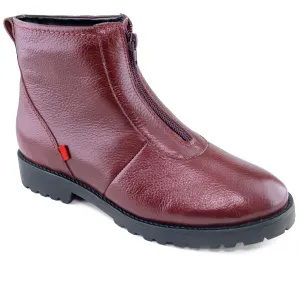 Marc Joseph New York Womens Casual Comfortable Genuine Leather Chelsea Ankle Boots Classic Fashion Front Zip Slip On Ladies Fall Winter Boots Mahogany Napa Soft 7
