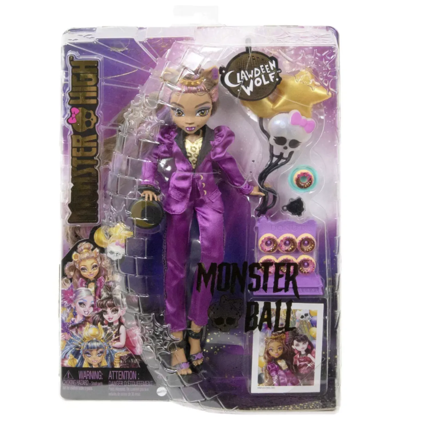 Mattel Monster High Monster Ball Clawdeen Wolf Fashion Doll
