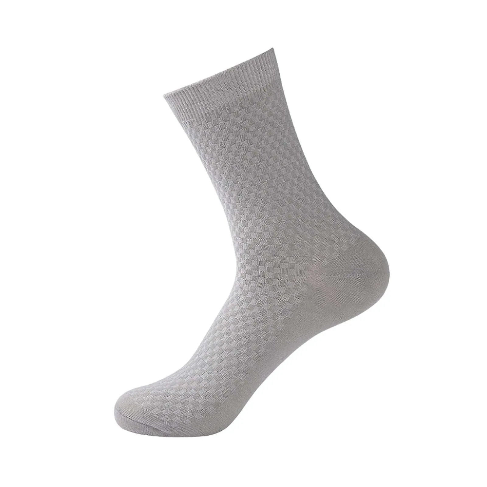 Mens 4 Pairs of Breathable Bamboo Fibre Crew Busniess Socks