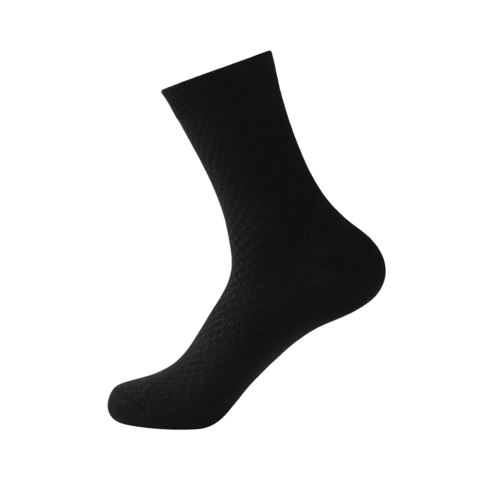 Mens 4 Pairs of Breathable Bamboo Fibre Crew Busniess Socks