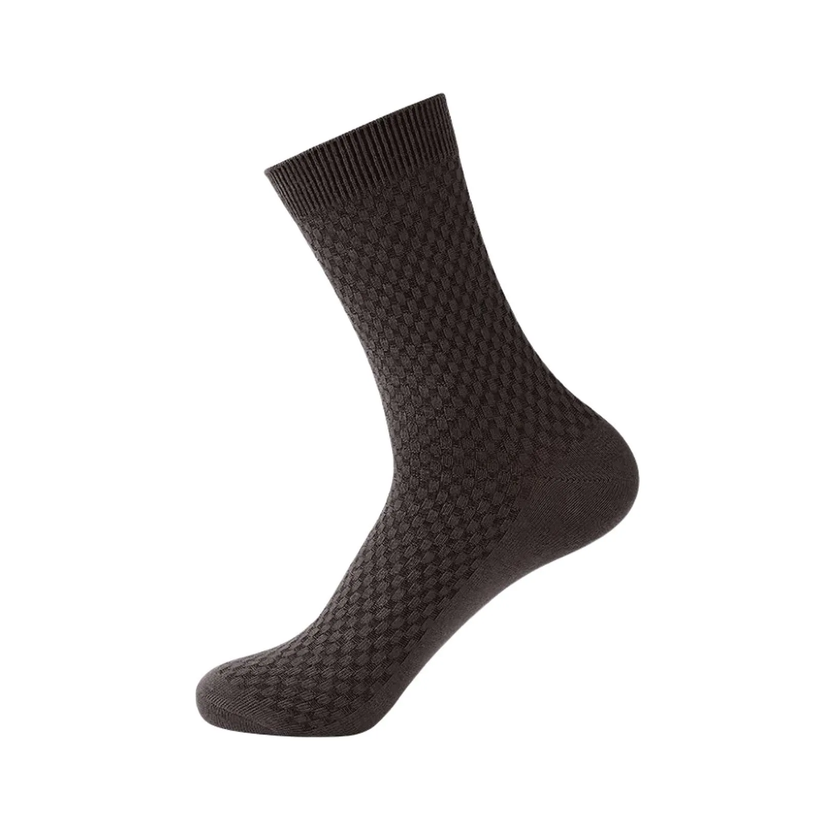 Mens 4 Pairs of Breathable Bamboo Fibre Crew Busniess Socks