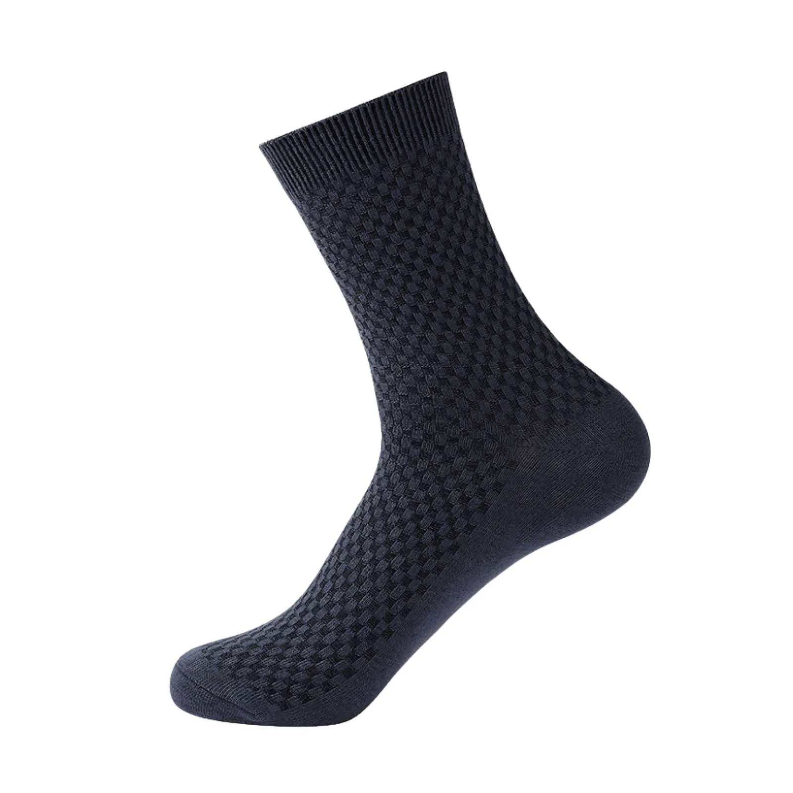 Mens 4 Pairs of Breathable Bamboo Fibre Crew Busniess Socks