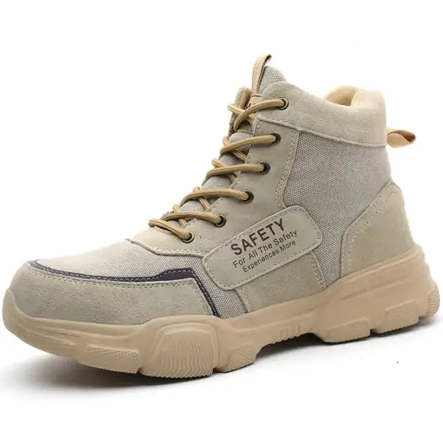 Men's High-top Plush Lined Steel Toe Work Boots