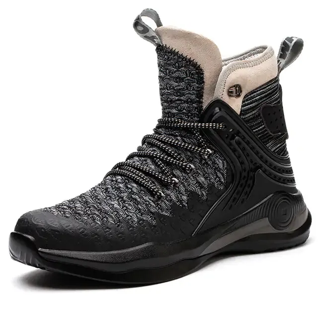 Men's High-top Plush Lined Steel Toe Work Boots