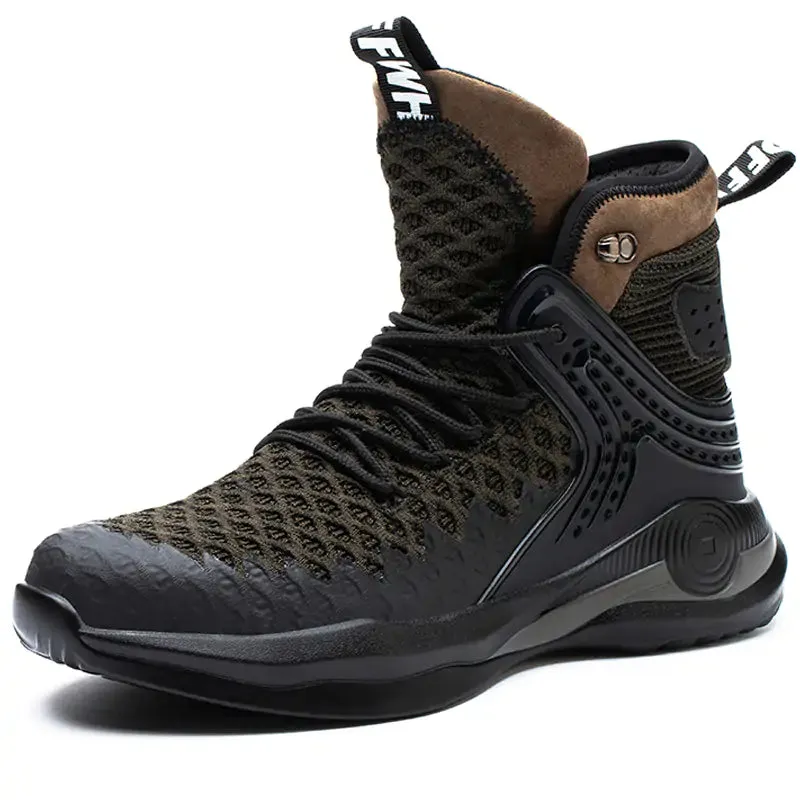 Men's High-top Plush Lined Steel Toe Work Boots