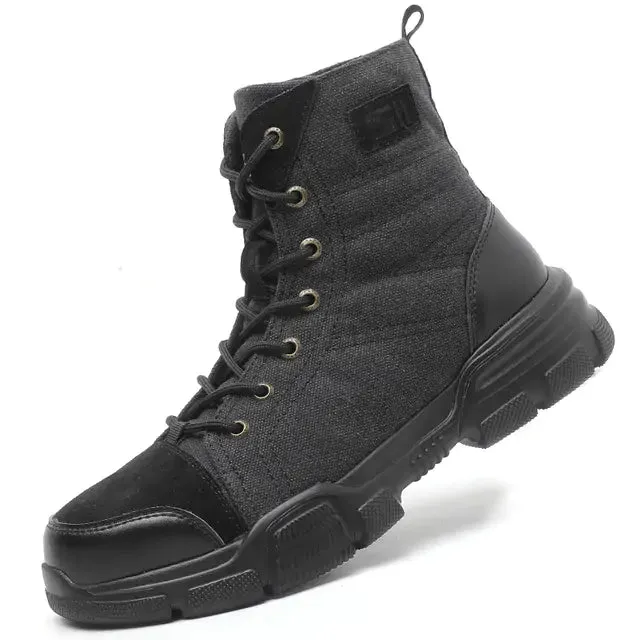 Men's High-top Plush Lined Steel Toe Work Boots