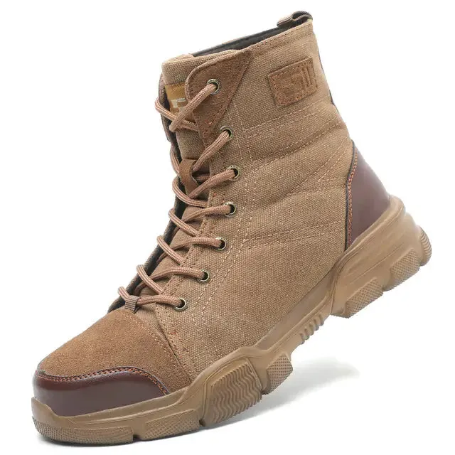 Men's High-top Plush Lined Steel Toe Work Boots