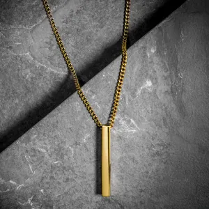 Minimal Bar Necklace (V2) 24K Gold