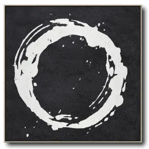 Minimal Black and White Painting MN143A