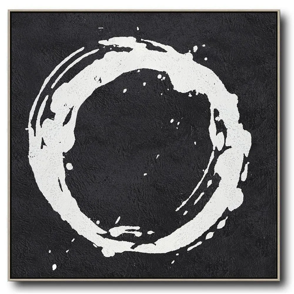Minimal Black and White Painting MN143A