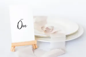 Minimal Modern Table Numbers Template - AVA