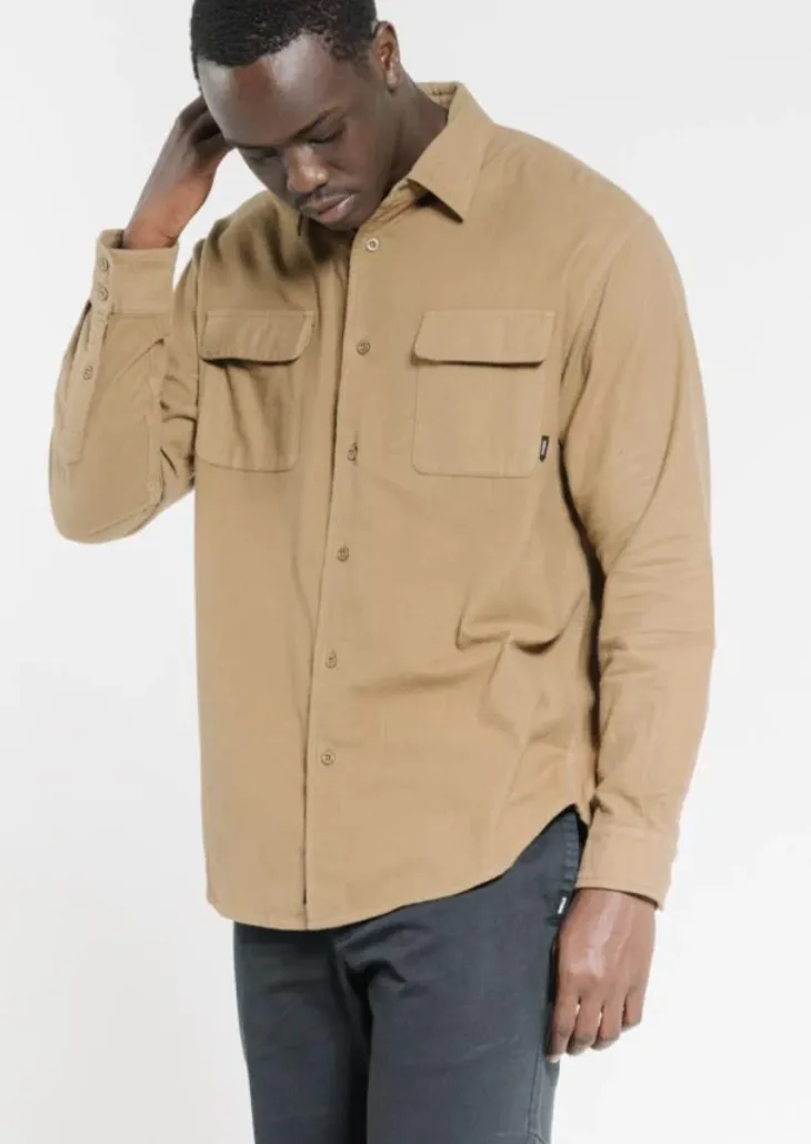 Minimal Oversized LS Shirt Moss