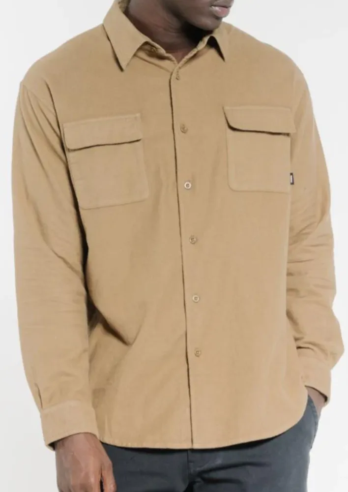 Minimal Oversized LS Shirt Moss