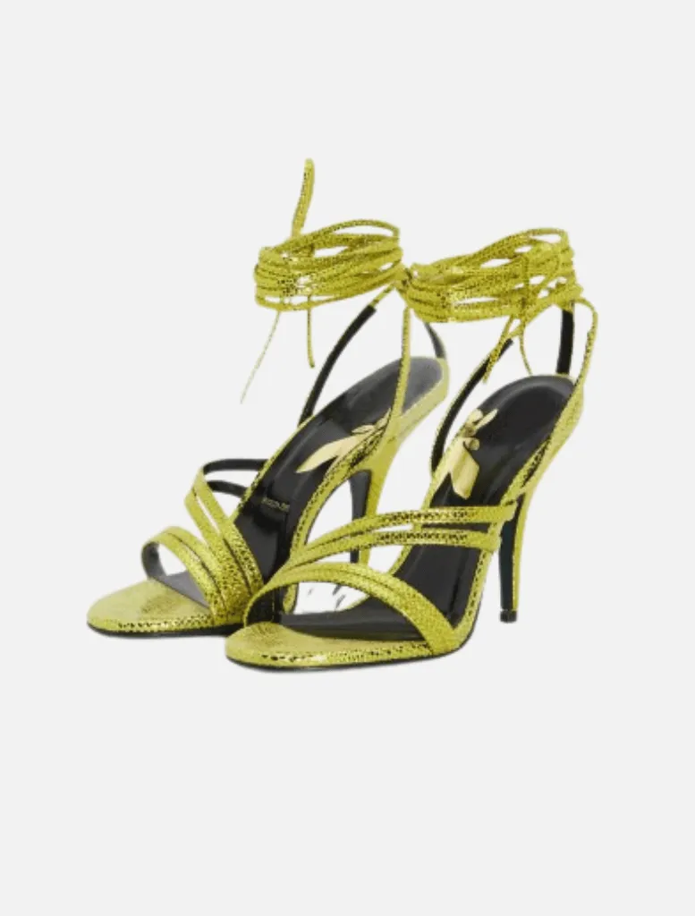 Minimal Shape Heels - Shiny Lime