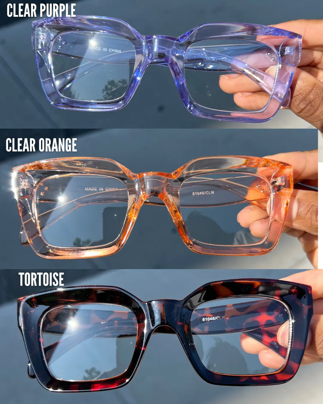 Minimal Square Optical Glasses