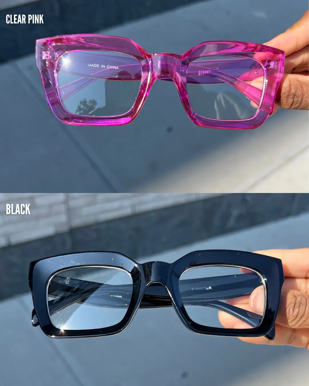 Minimal Square Optical Glasses