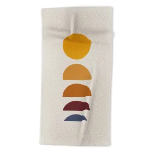 Minimal Sunrise Sunset I Beach Towel
