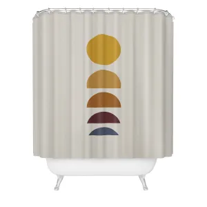 MINIMAL SUNRISE SUNSET I SHOWER CURTAIN