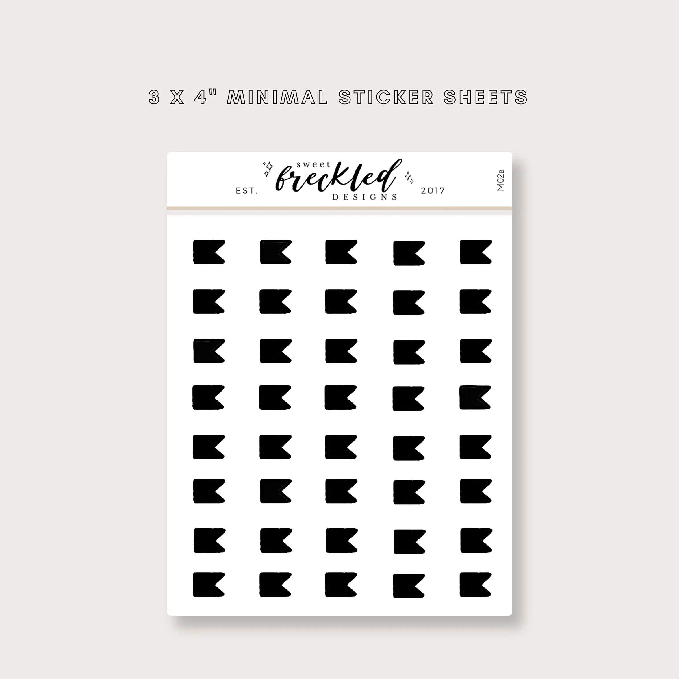 Minimalistic Mini Page Flags Stickers (3 Colors Available)