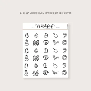 Minimalistic Mini X-Mas Holidays Stickers