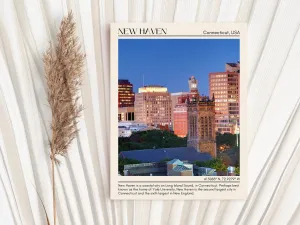 New Haven Minimal Wall Art, Connecticut, USA