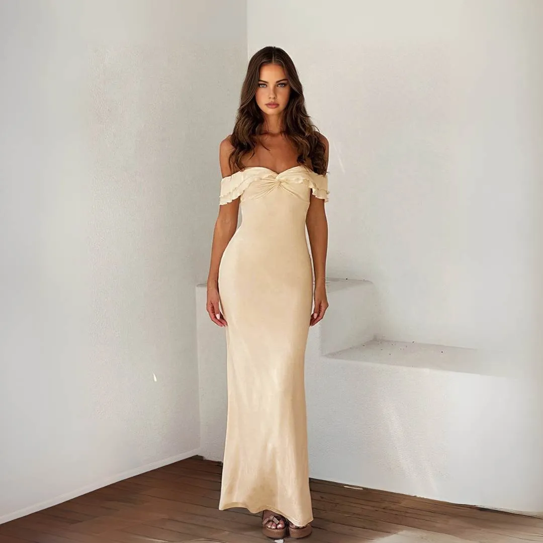 Noelle™ | Off-Shoulder Satin Dress