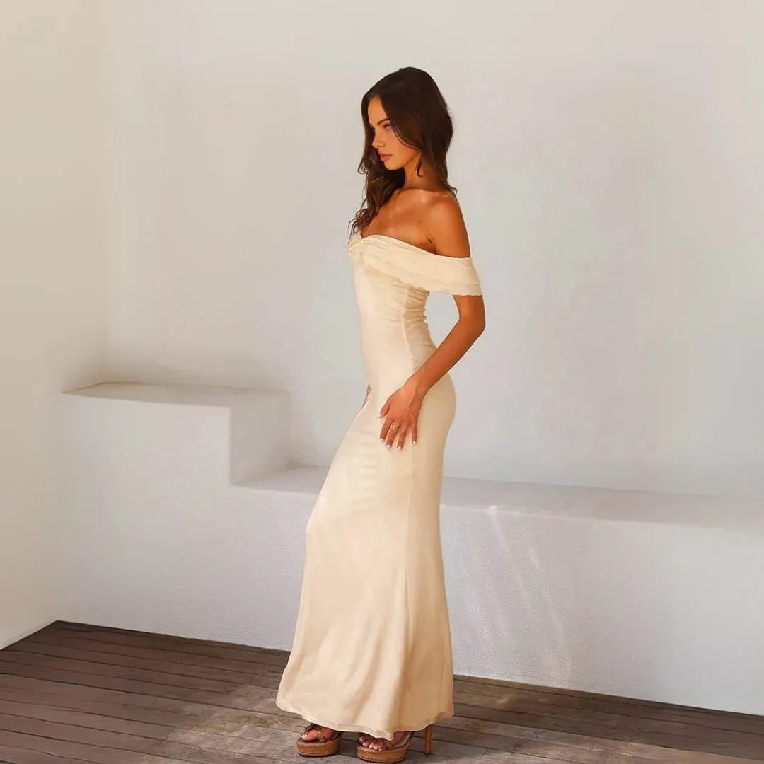 Noelle™ | Off-Shoulder Satin Dress