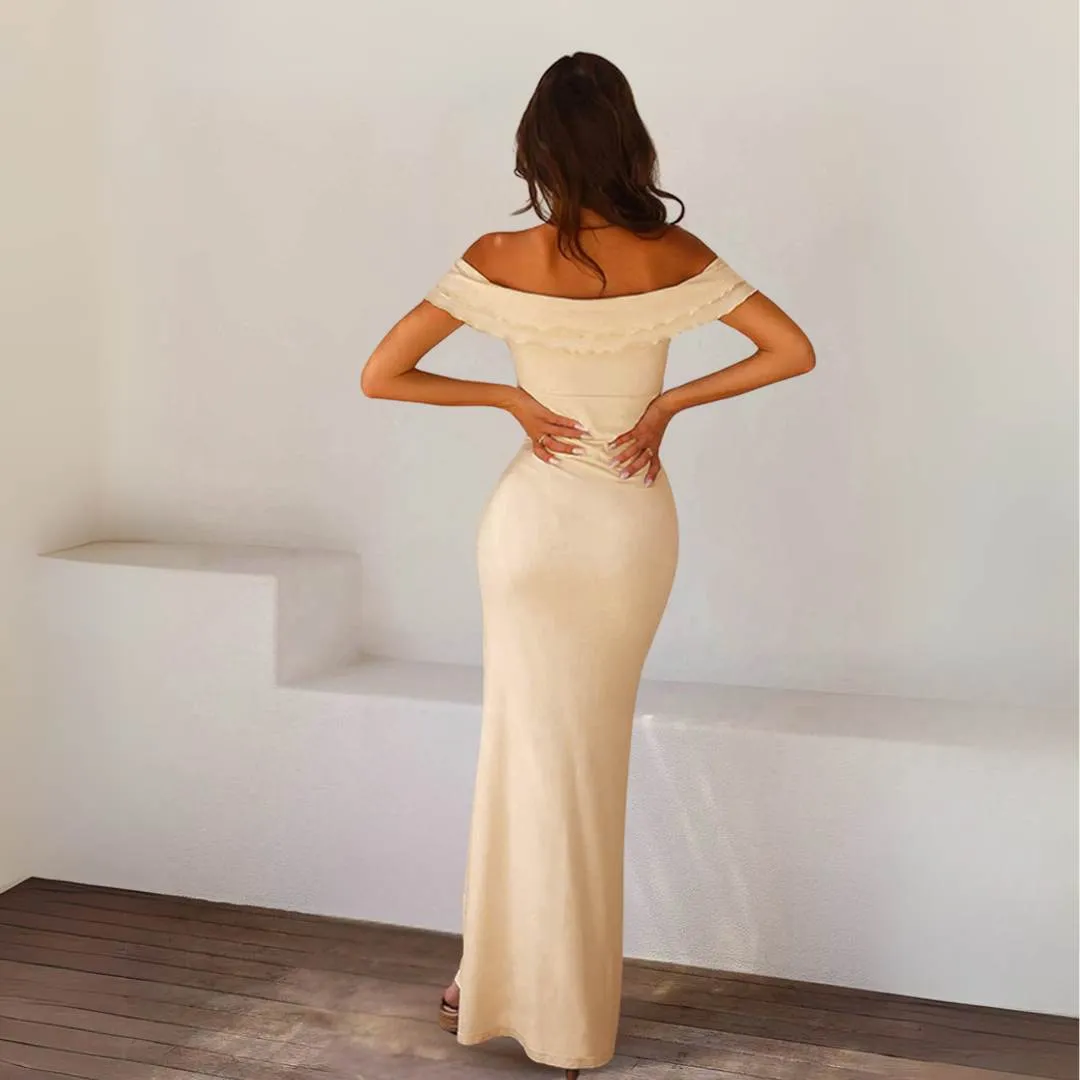 Noelle™ | Off-Shoulder Satin Dress