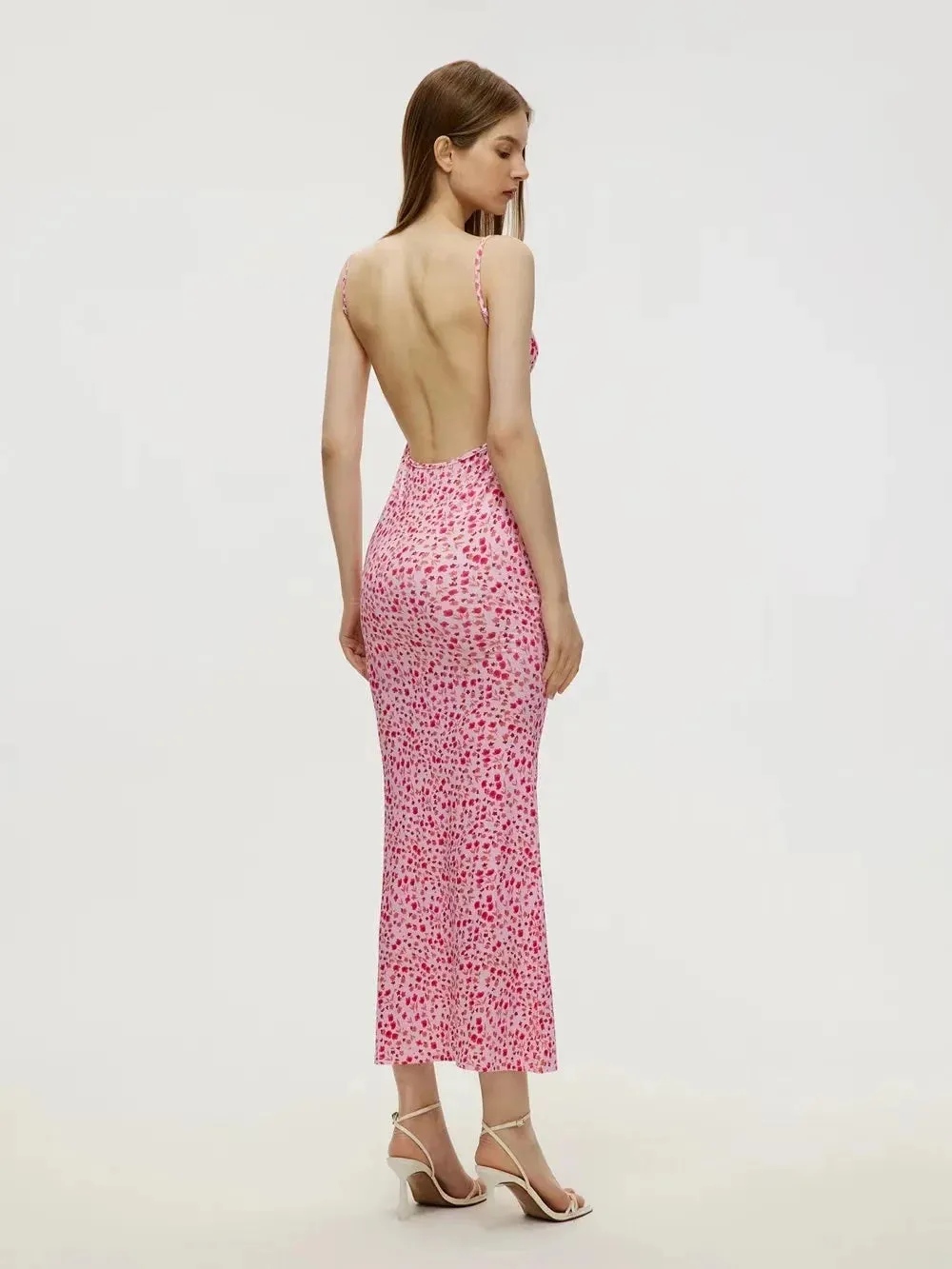 Obsidian Phoenix Long Floral Suspender Dress