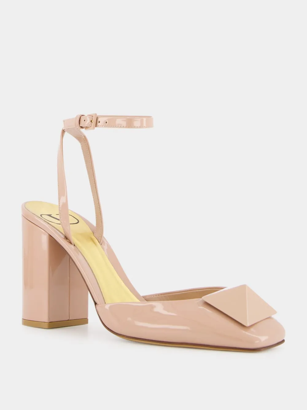 One Stud Patent Leather Pumps