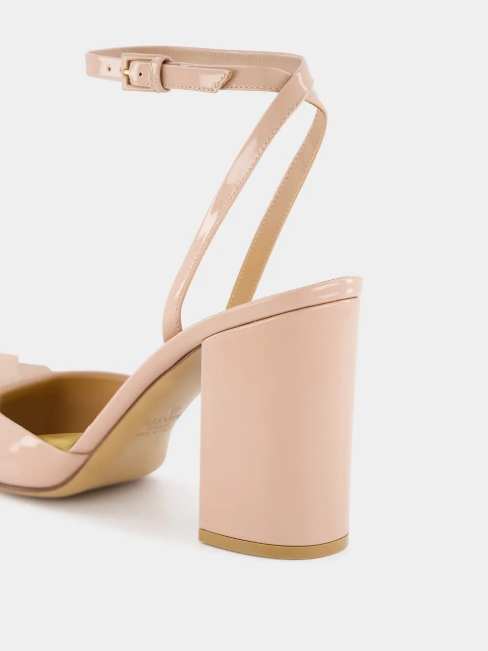 One Stud Patent Leather Pumps