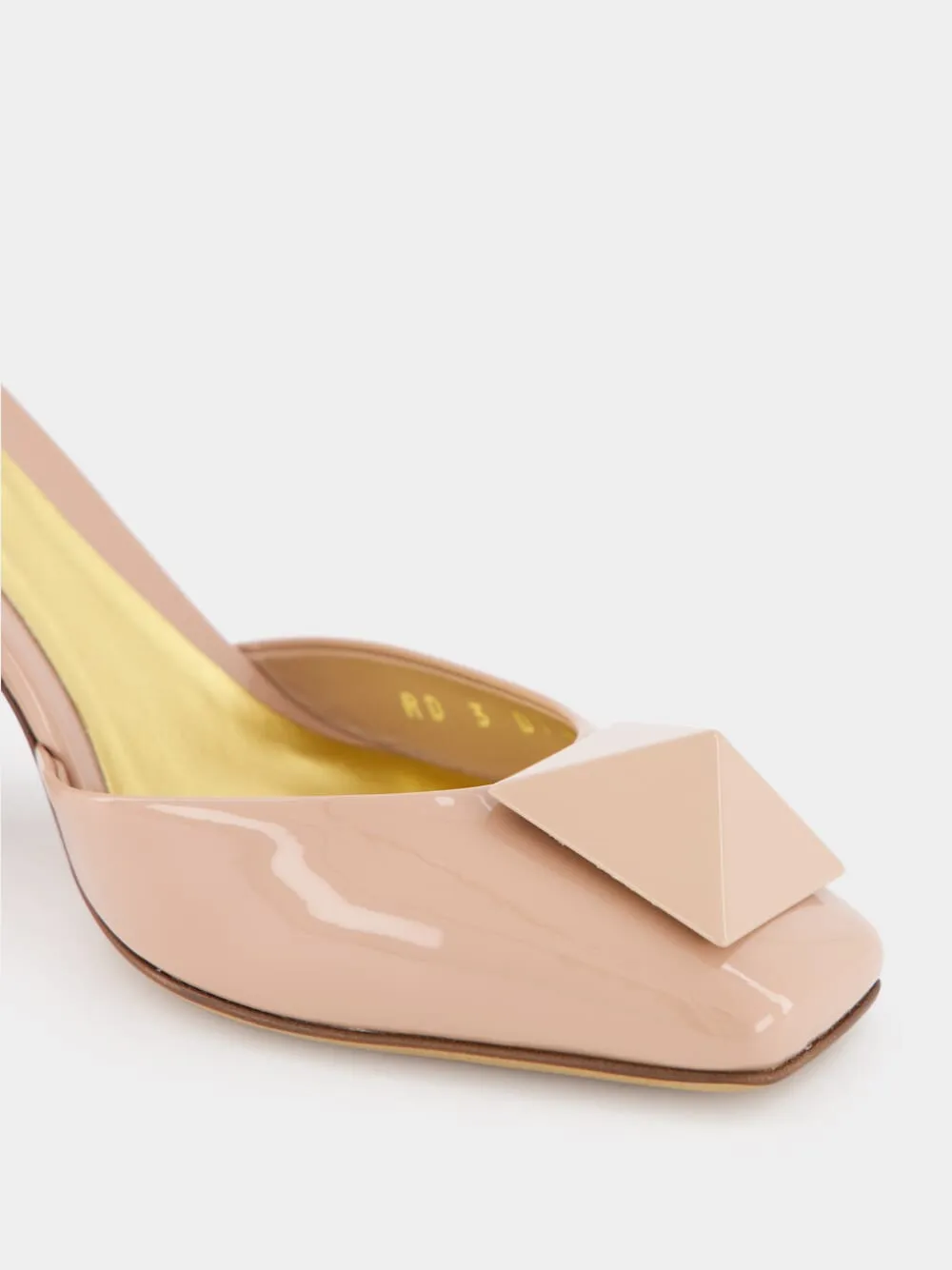 One Stud Patent Leather Pumps